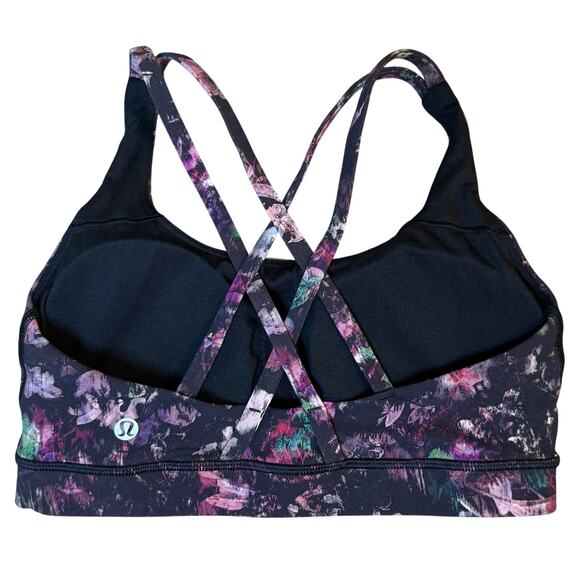 Lululemon Women’s Energy Bra B/C Cup Run Yoga Activate Floral Multi Everlux Sz 6 - Picture 2 of 4